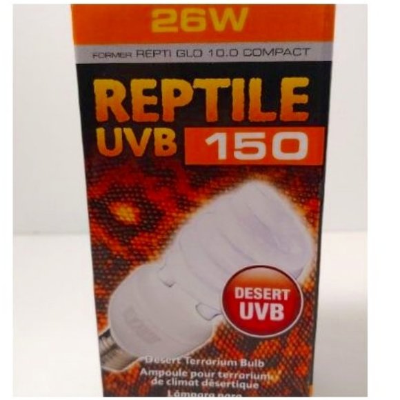 3 Pack Exo Terra Reptile UVB 150 - Desert Terrarium Bulb 26 Watt #PT2189